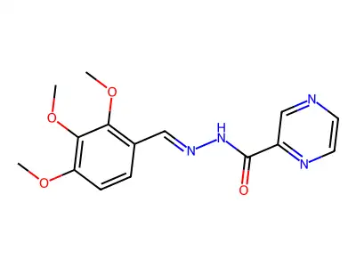 N'-[(Z)-(2,3,4-trimethoxyphenyl)methylidene]pyrazine-2-carbohydrazide structure