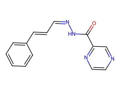 N'-(3-Phenyl-2-propenylidene)-2-pyrazinecarbohydrazide structure