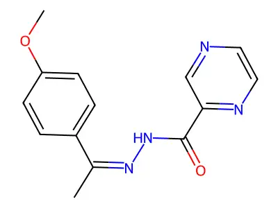 N'-[(E)-1-(4-methoxyphenyl)ethylidene]-2-pyrazinecarbohydrazide structure