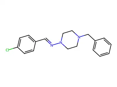 (4-Benzyl-piperazin-1-yl)-(4-chloro-benzylidene)-amine structure
