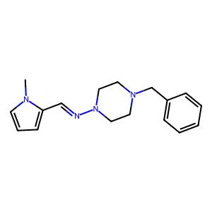 N-(4-benzylpiperazin-1-yl)-1-(1-methylpyrrol-2-yl)methanimine structure