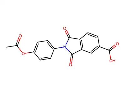 2-(4-Acetyloxyphenyl)-1,3-dioxoisoindole-5-carboxylic acid structure