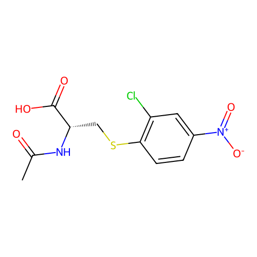 N-Acetyl-S-(2-chloro-4-nitrophenyl)-L-cysteine structure
