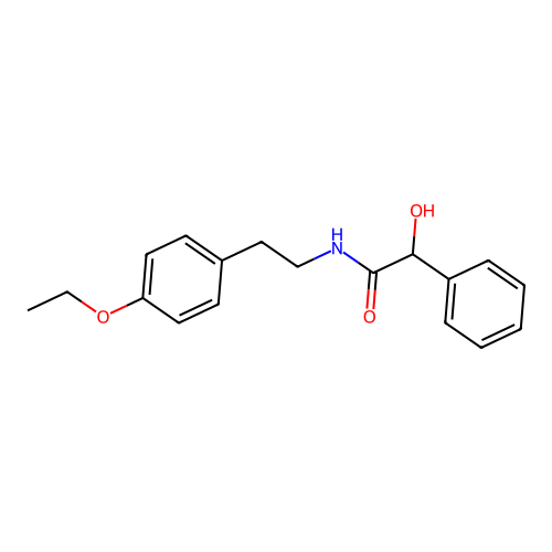 N-[2-(4-ethoxyphenyl)ethyl]-2-hydroxy-2-phenylacetamide structure