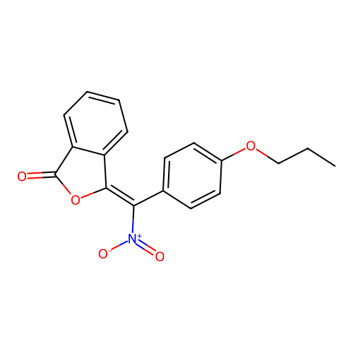 (Z)-3-(nitro(4-propoxyphenyl)methylene)isobenzofuran-1(3H)-one structure