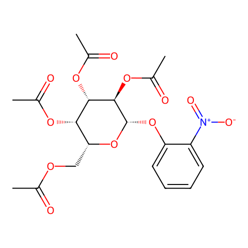 beta-D-Galactopyranoside, 2-nitrophenyl, 2,3,4,6-tetraacetate structure