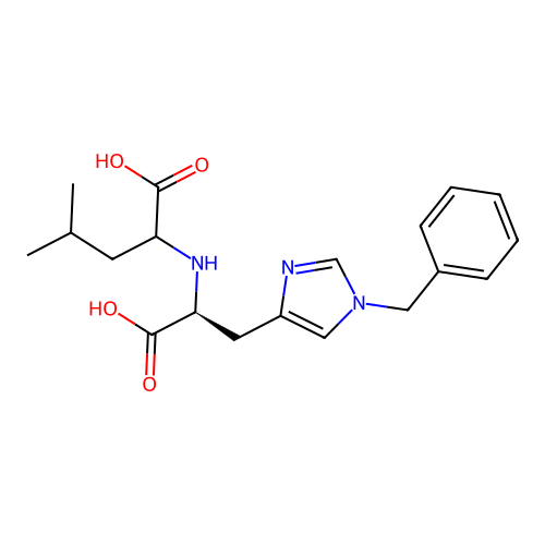 N-(1-Carboxy-3-methylbutyl)-1-(phenylmethyl)-L-histidine structure