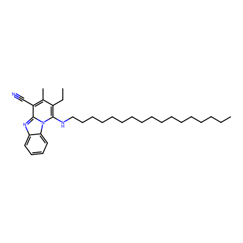 2-Ethyl-1-(heptadecylamino)-3-methylpyrido[1,2-a]benzimidazole-4-carbonitrile structure