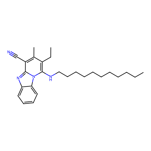 2-Ethyl-3-methyl-1-(undecylamino)pyrido[1,2-a]benzimidazole-4-carbonitrile structure