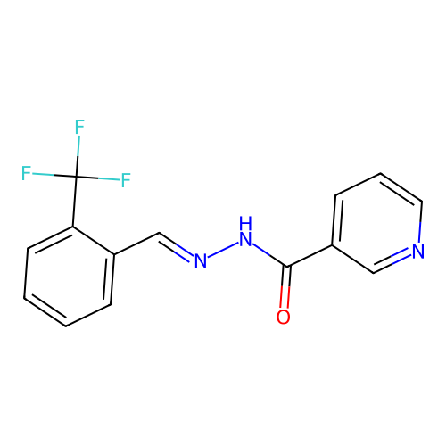 N'-[(E)-[2-(Trifluoromethyl)phenyl]methylidene]pyridine-3-carbohydrazide structure