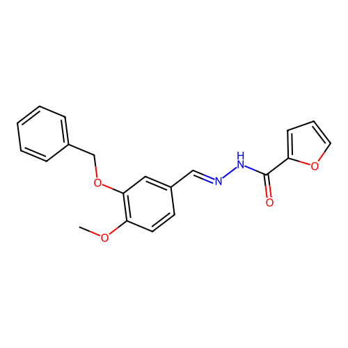 N'-{(E)-[3-(benzyloxy)-4-methoxyphenyl]methylidene}furan-2-carbohydrazide structure