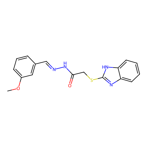 2-(1H-Benzimidazol-2-ylsulfanyl)-N'-[(E)-(3-methoxyphenyl)methylidene]acetohydrazide structure