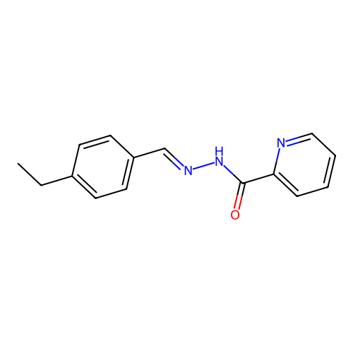 N-[(E)-(4-ethylphenyl)methylideneamino]pyridine-2-carboxamide structure