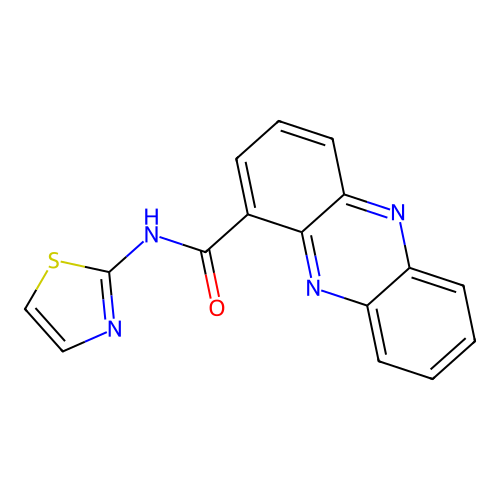 N-(1,3-thiazol-2-yl)phenazine-1-carboxamide structure