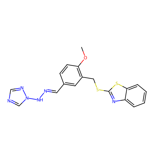 C18H16N6OS2 structure