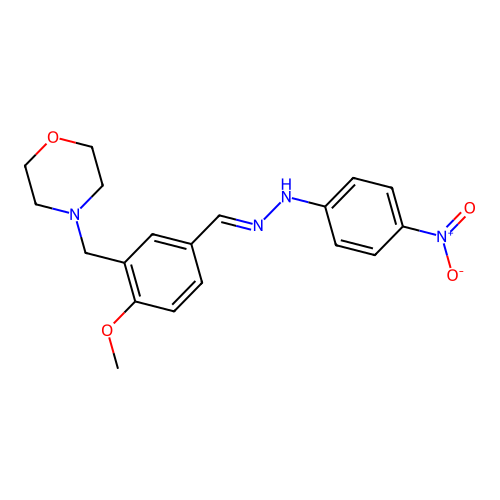 4-Methoxy-3-(morpholinomethyl)benzaldehyde 1-(4-nitrophenyl)hydrazone structure
