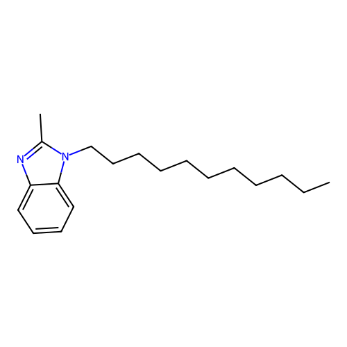 2-Methyl-1-undecylbenzimidazole structure