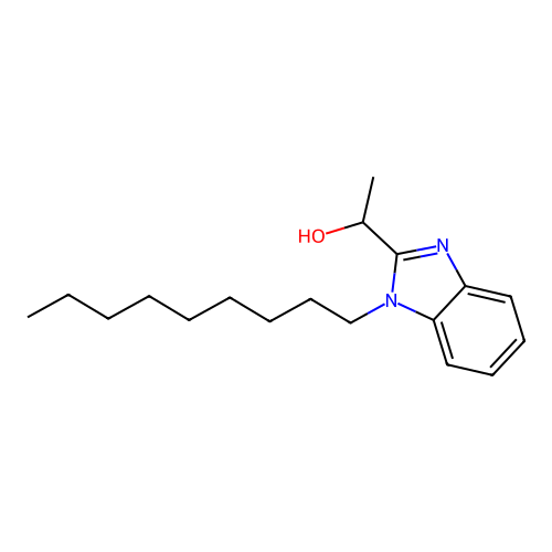 1-(1-nonyl-1H-benzimidazol-2-yl)ethanol structure