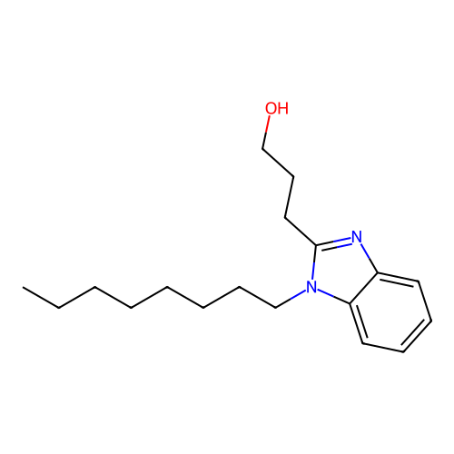 3-(1-Octylbenzimidazol-2-yl)propan-1-ol structure