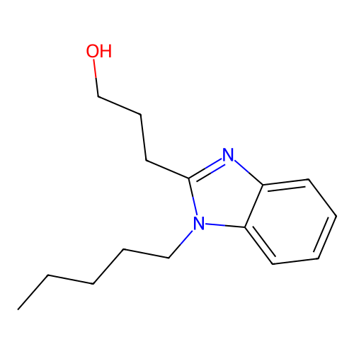3-(1-Pentylbenzimidazol-2-yl)propan-1-ol structure