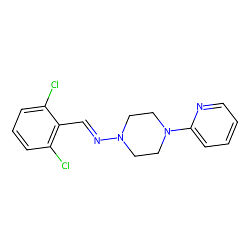 N-(2,6-Dichlorobenzylidene)-4-(2-pyridinyl)-1-piperazinamine structure
