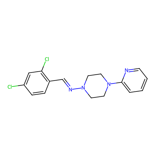 N-(2,4-Dichlorobenzylidene)-4-(2-pyridinyl)-1-piperazinamine structure