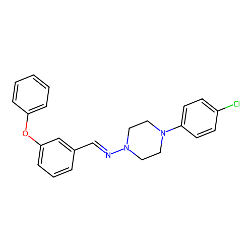 (4-(4-Chloro-phenyl)-piperazin-1-YL)-(3-phenoxy-benzylidene)-amine structure