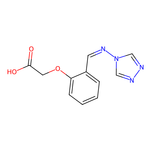 (2-((4H-1,2,4-Triazol-4-ylimino)methyl)phenoxy)acetic acid structure