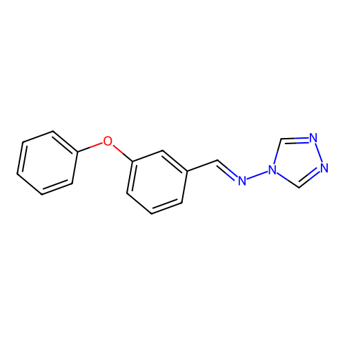 N-[(E)-(3-phenoxyphenyl)methylidene]-4H-1,2,4-triazol-4-amine structure