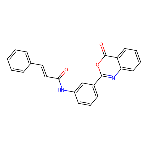 (2E)-N-[3-(4-oxo-4H-3,1-benzoxazin-2-yl)phenyl]-3-phenylprop-2-enamide structure