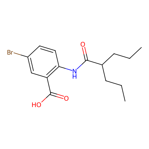 5-Bromo-2-(2-propylpentanoylamino)benzoic acid structure