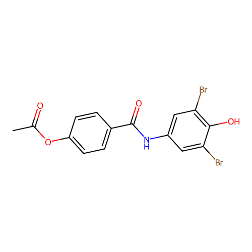 4-[(3,5-Dibromo-4-hydroxyphenyl)carbamoyl]phenyl acetate structure
