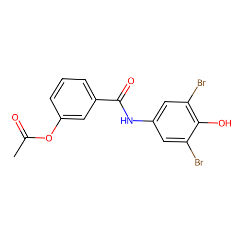 3-[(3,5-Dibromo-4-hydroxyphenyl)carbamoyl]phenyl acetate structure