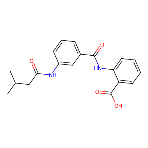 2-[3-(3-Methyl-butyrylamino)-benzoylamino]-benzoic acid structure