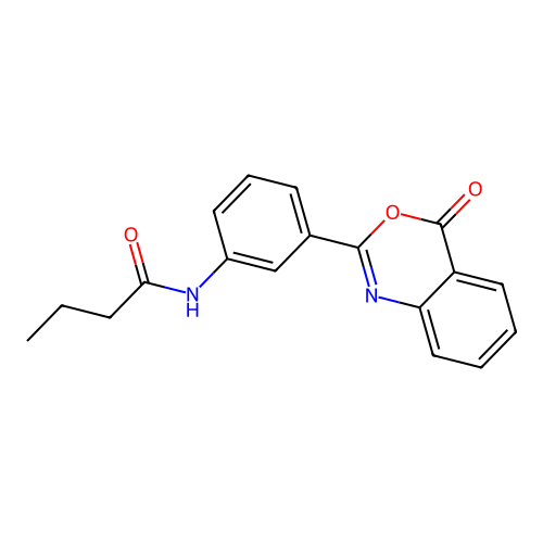 N-[3-(4-oxo-4H-3,1-benzoxazin-2-yl)phenyl]butanamide structure