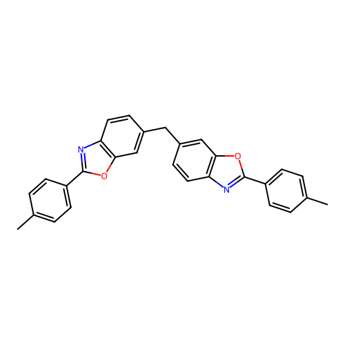6,6'-Methanediylbis[2-(4-methylphenyl)-1,3-benzoxazole] structure
