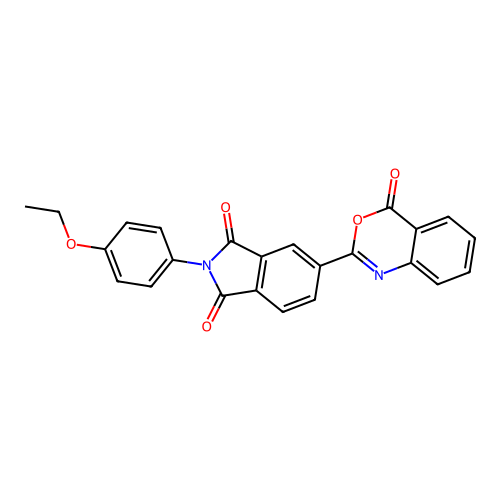 2-(4-ethoxyphenyl)-5-(4-oxo-4H-3,1-benzoxazin-2-yl)-1H-isoindole-1,3(2H)-dione structure
