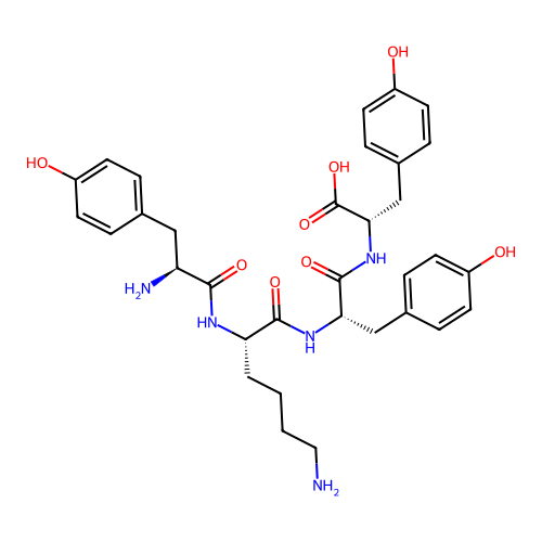 H-Tyr-Lys-Tyr-Tyr-OH structure