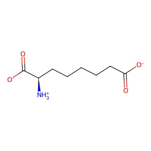 (2R)-2-azaniumyloctanedioate structure