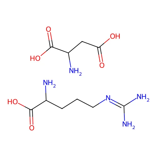 2-氨基丁二酸;2-氨基-5-(二氨基甲基亚基氨基)戊酸 structure