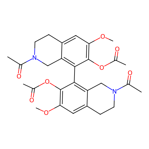 [2-acetyl-8-(2-acetyl-7-acetyloxy-6-methoxy-3,4-dihydro-1H-isoquinolin-8-yl)-6-methoxy-3,4-dihydro-1H-isoquinolin-7-yl] acetate structure