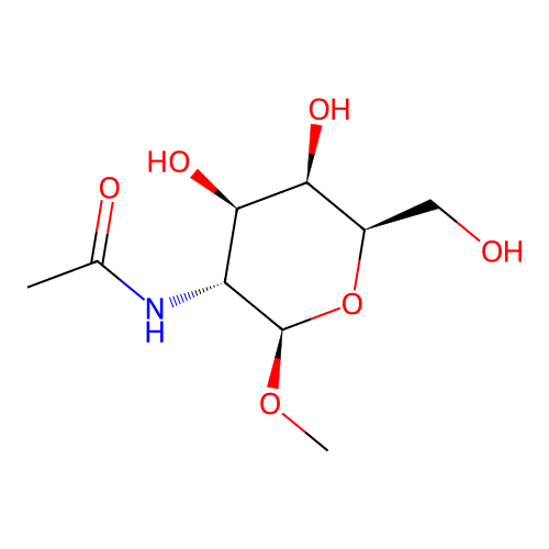 methyl 2-acetamido-2-deoxy-beta-D-galactopyranoside structure