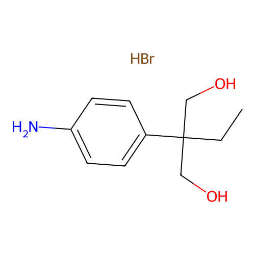 1,3-Propanediol, 2-(p-aminophenyl)-2-ethyl-, hydrobromide structure