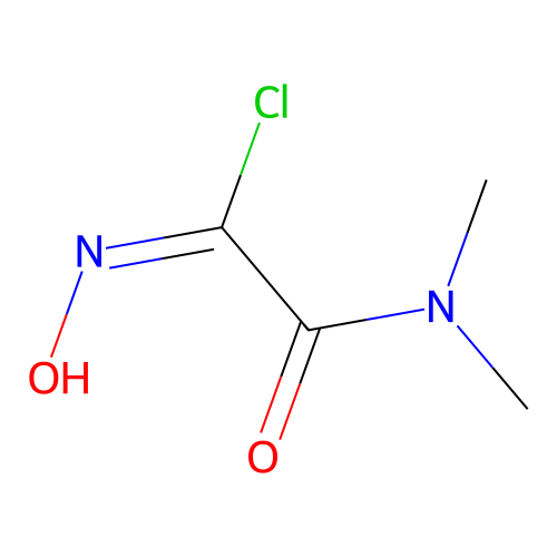 (1E)-2-(dimethylamino)-N-hydroxy-2-oxoethanimidoyl chloride structure