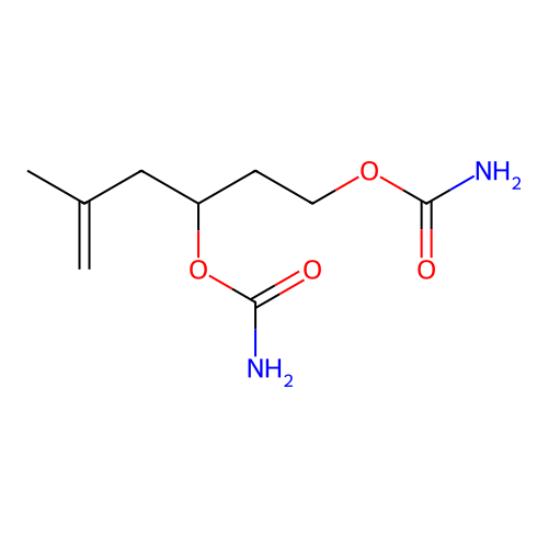 1,3-Propanediol, 2-methyl-2-propenyl-, dicarbamate structure