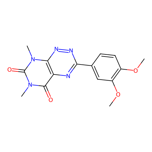 3-(3,4-dimethoxyphenyl)-6,8-dimethylpyrimido[5,4-e][1,2,4]triazine-5,7(6H,8H)-dione structure