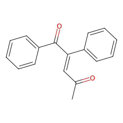 (E)-1,2-diphenylpent-2-ene-1,4-dione structure