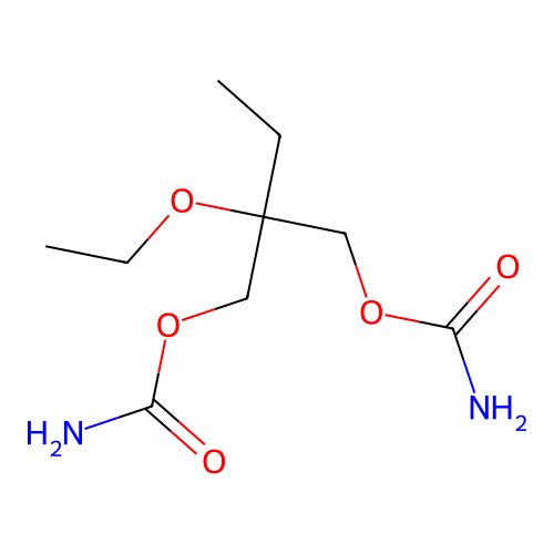 1,3-Propanediol, 2-ethoxy-2-ethyl-, dicarbamate structure