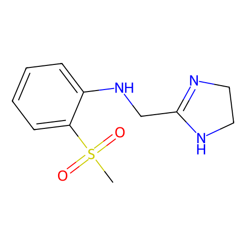 1H-Imidazole-2-methanamine, 4,5-dihydro-N-(2-(methylsulfonyl)phenyl)- structure