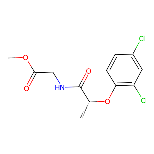 methyl 2-[[(2R)-2-(2,4-dichlorophenoxy)propanoyl]amino]acetate structure